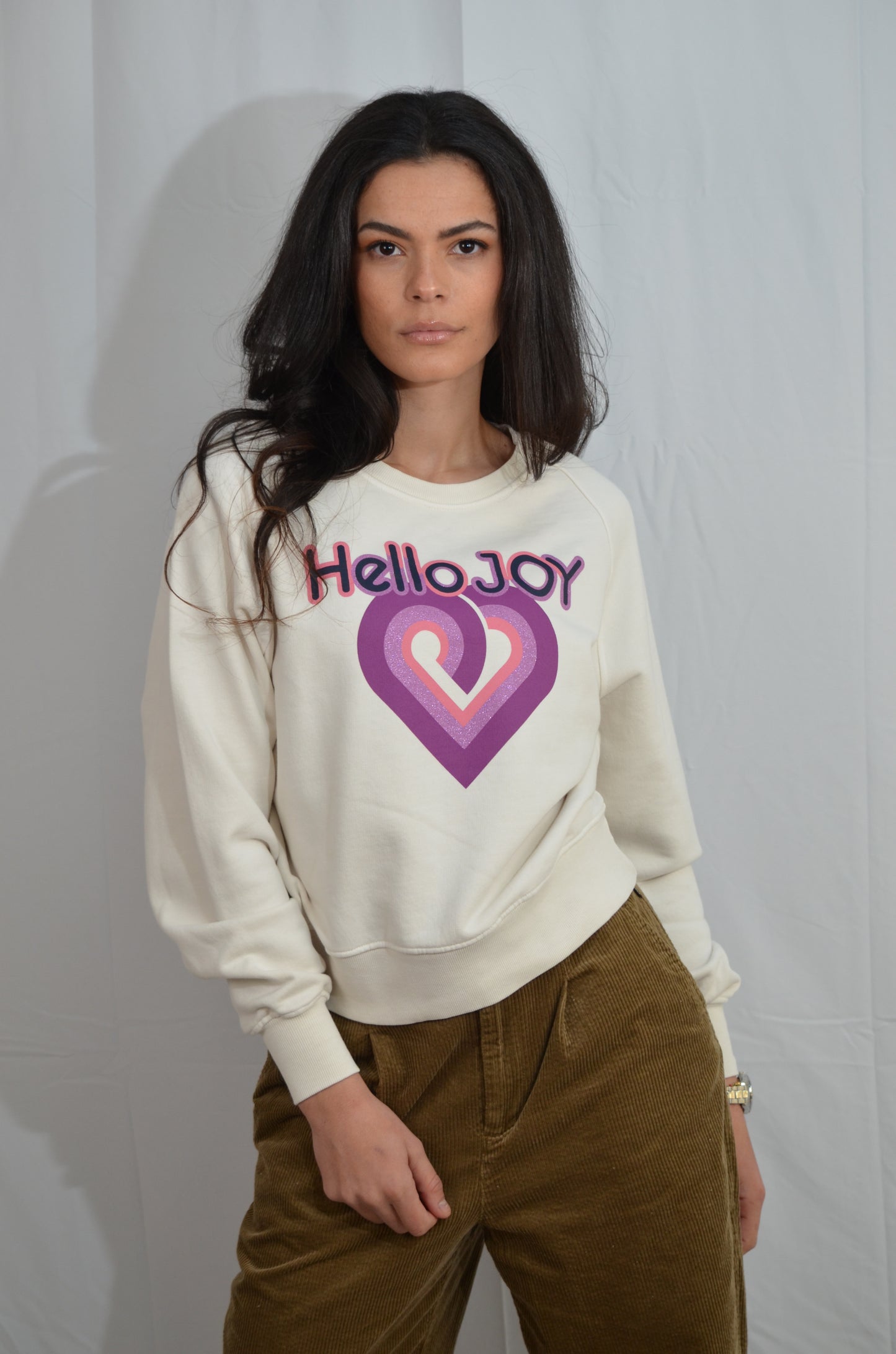 Mary Heart Sweat écru