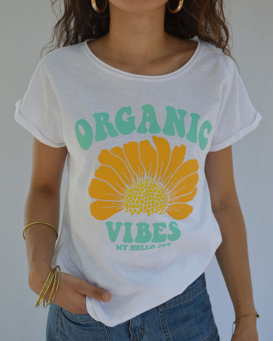 T-shirt TESS Organic Vibes WHITE