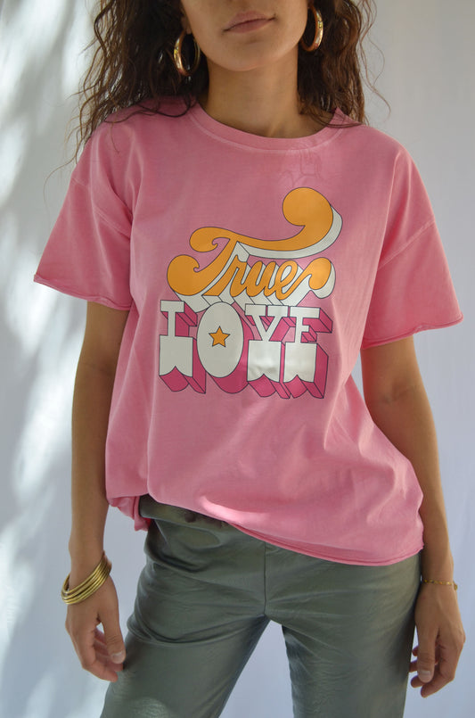 T-shirt JANIS True love PINK