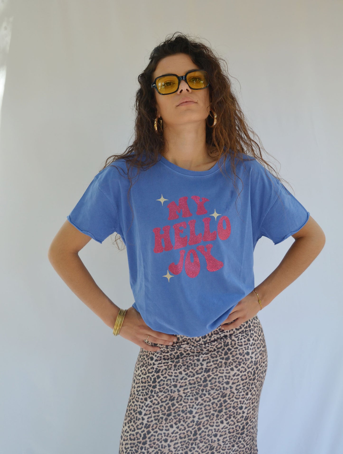 T-shirt JANIS My Hello Joy BLEU ROI