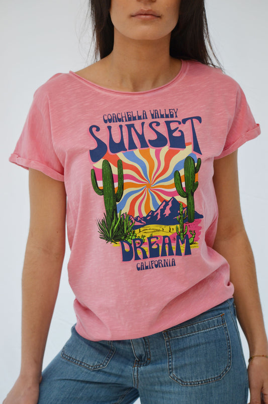 T-shirt TESS Sunset PINK