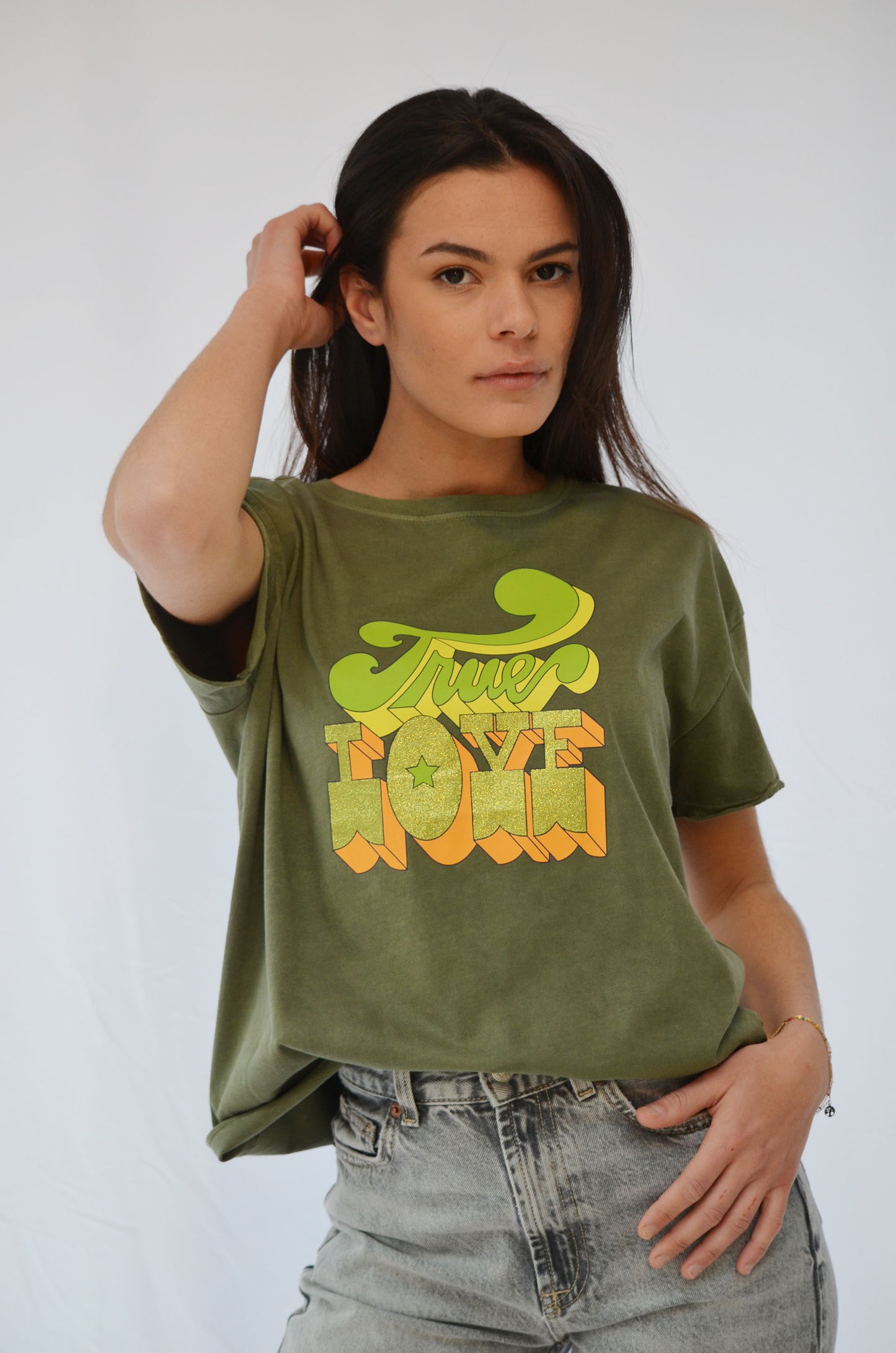 T-shirt JANIS True Love KAKI