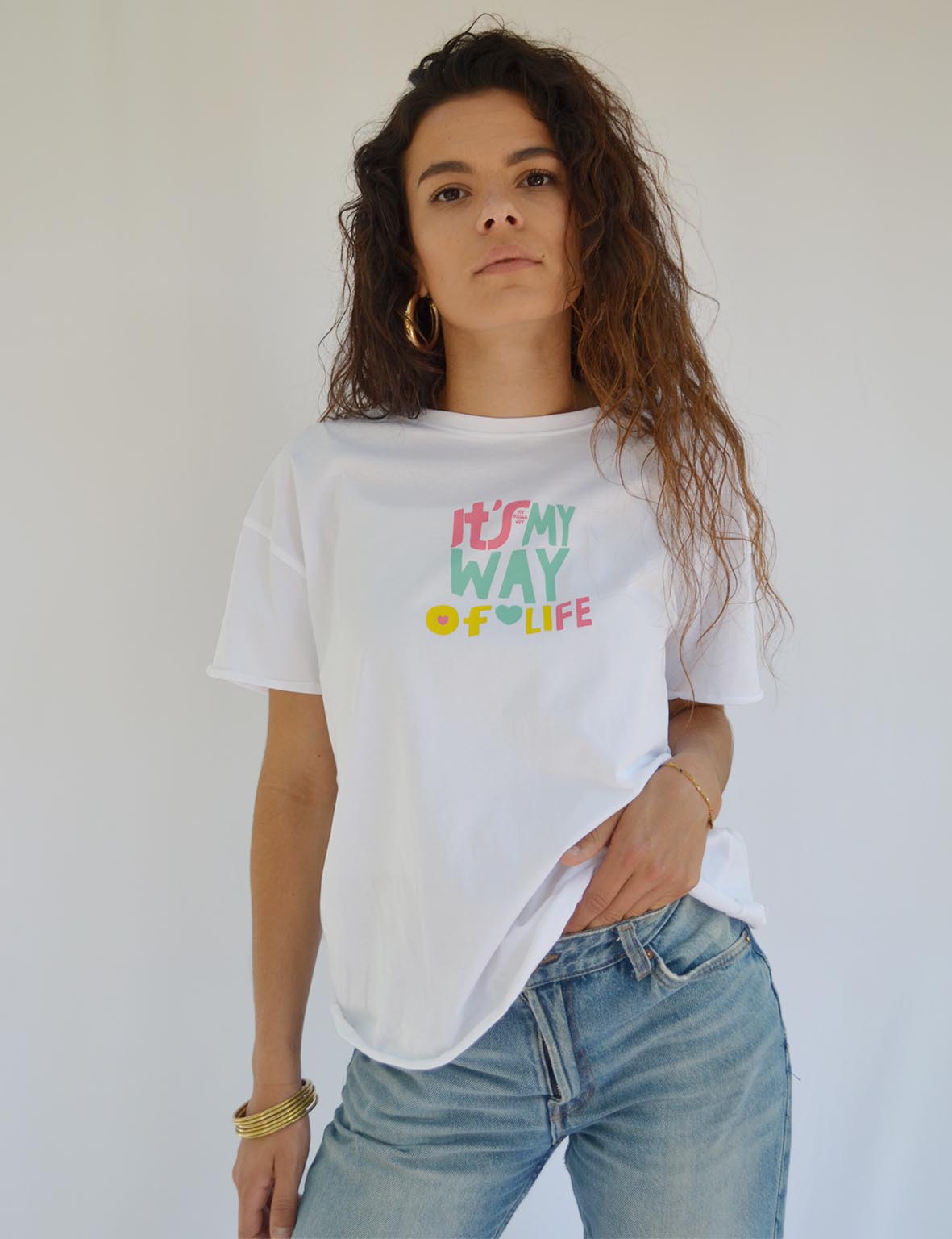 T-shirt JANIS Way of Life WHITE