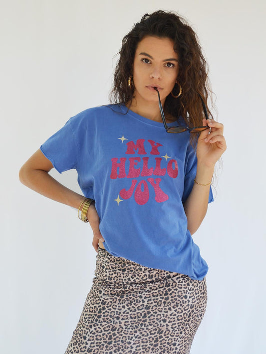 T-shirt JANIS My Hello Joy BLEU ROI
