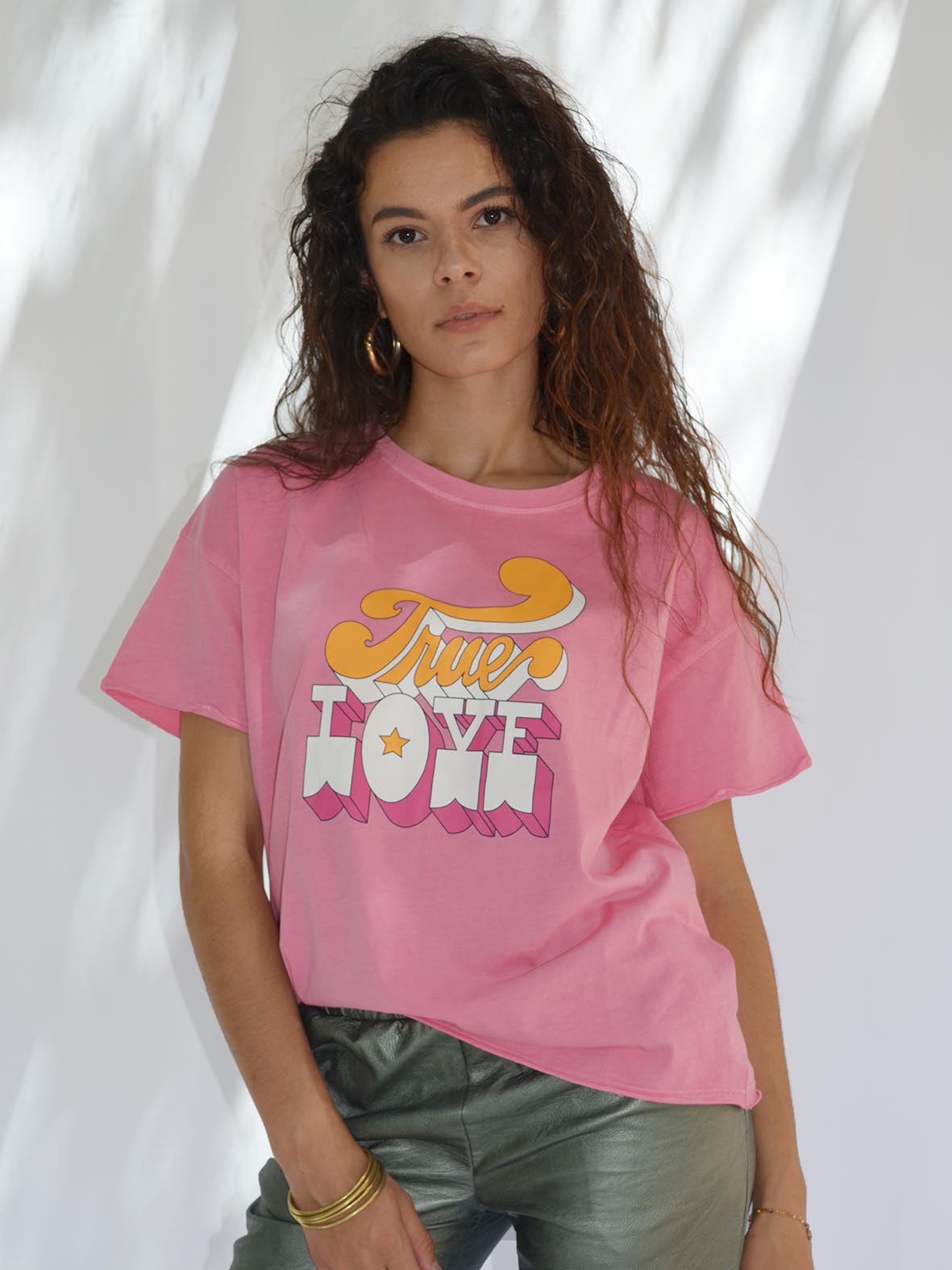 T-shirt JANIS True love PINK