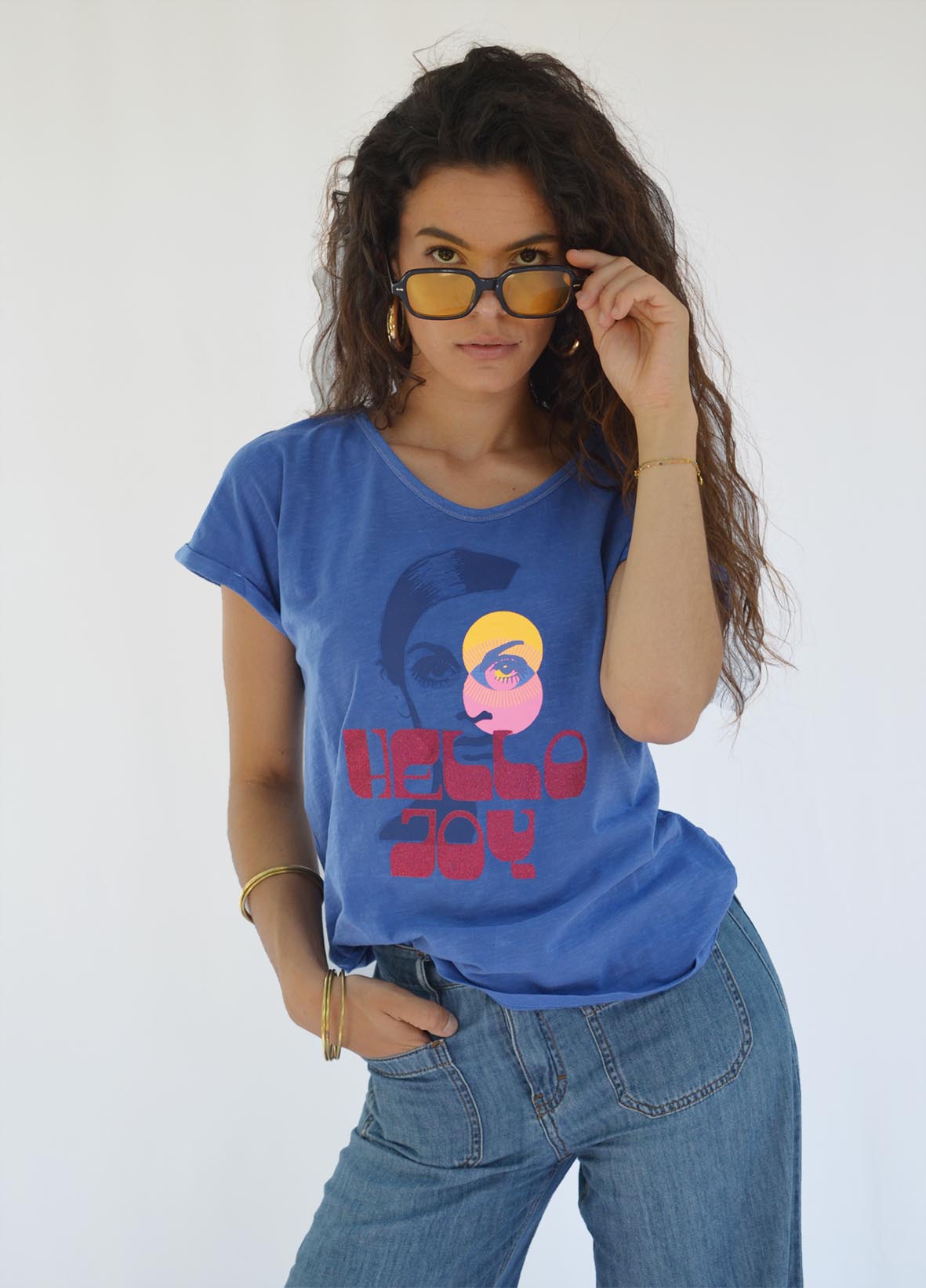T-shirt KAREN Sixty BLEUROI