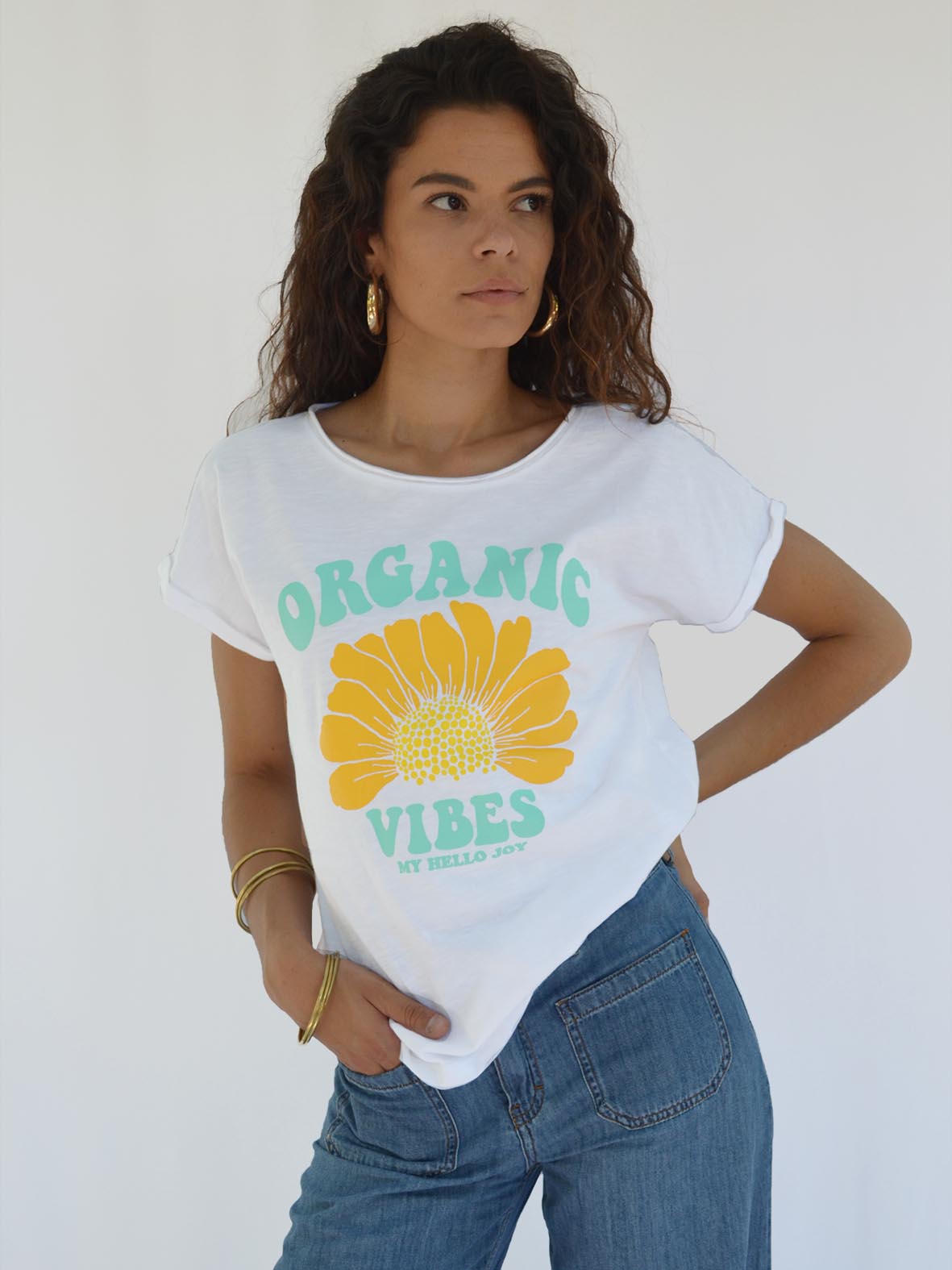 T-shirt TESS Organic Vibes WHITE