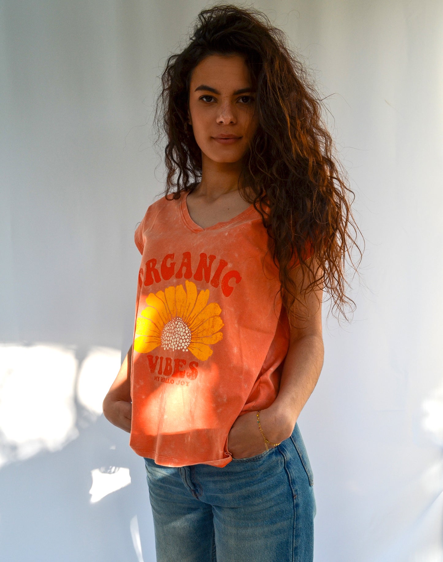 T-shirt VEGA Organic vibes CORAIL