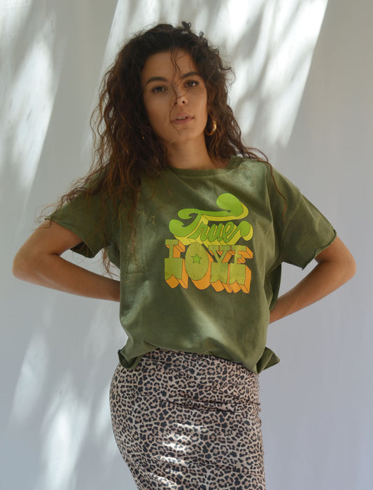 T-shirt JANIS True Love KAKI