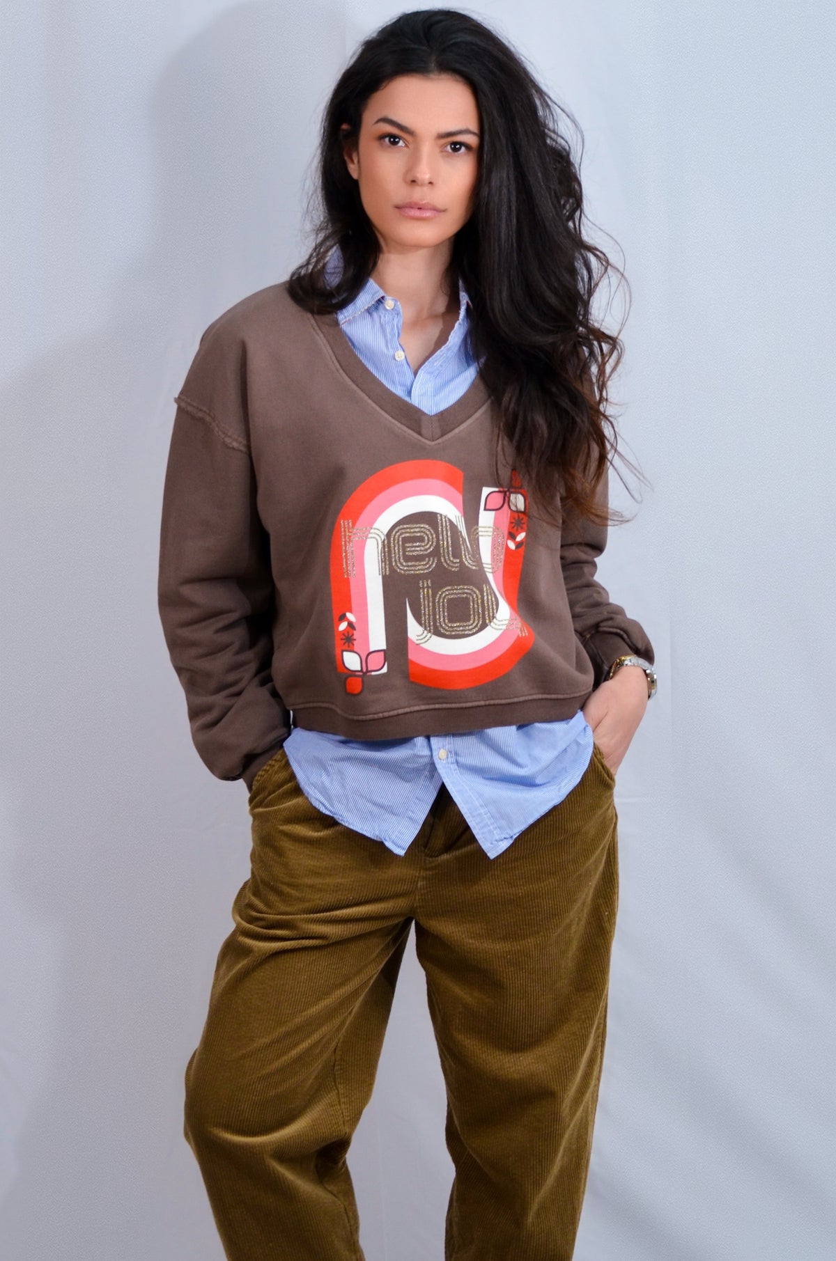 Sweat Louisa Circle Brown