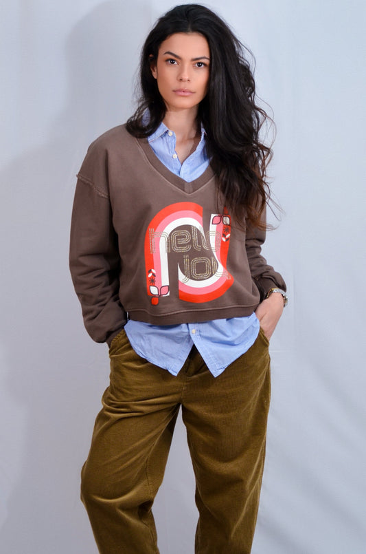Sweat Louisa Circle Brown
