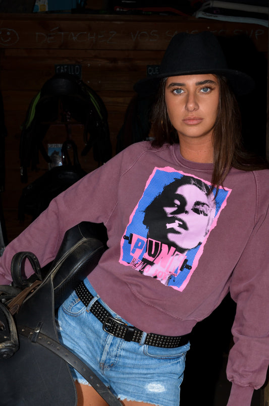 Mary Punk Sweat Burgundi