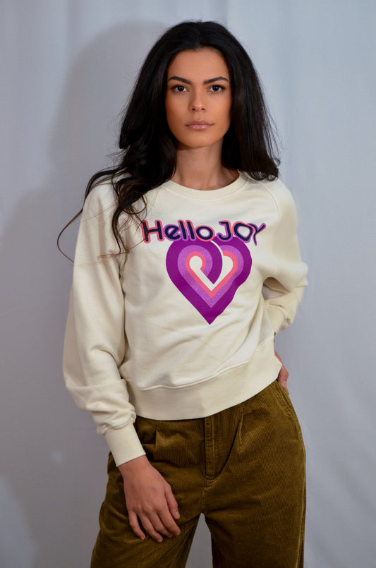 Mary Heart Sweat écru