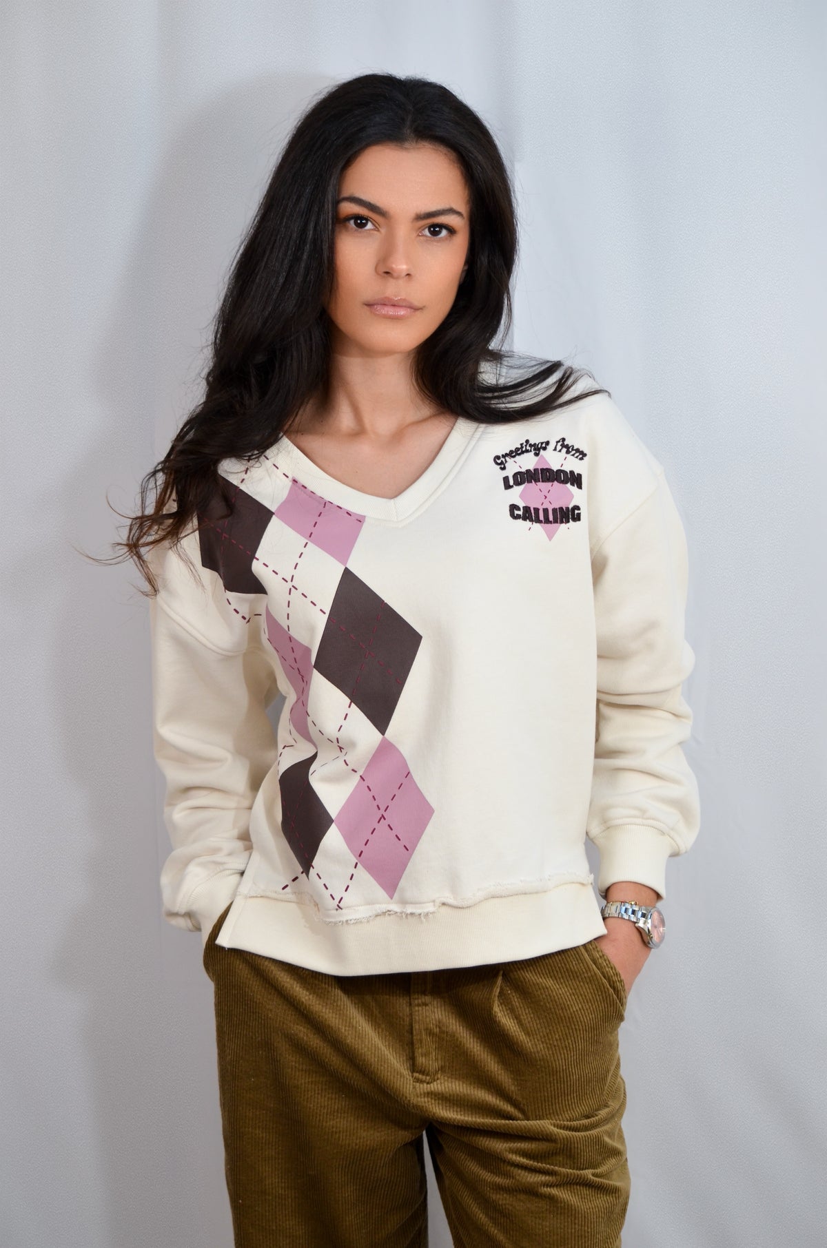 Kate Preppy sweat écru