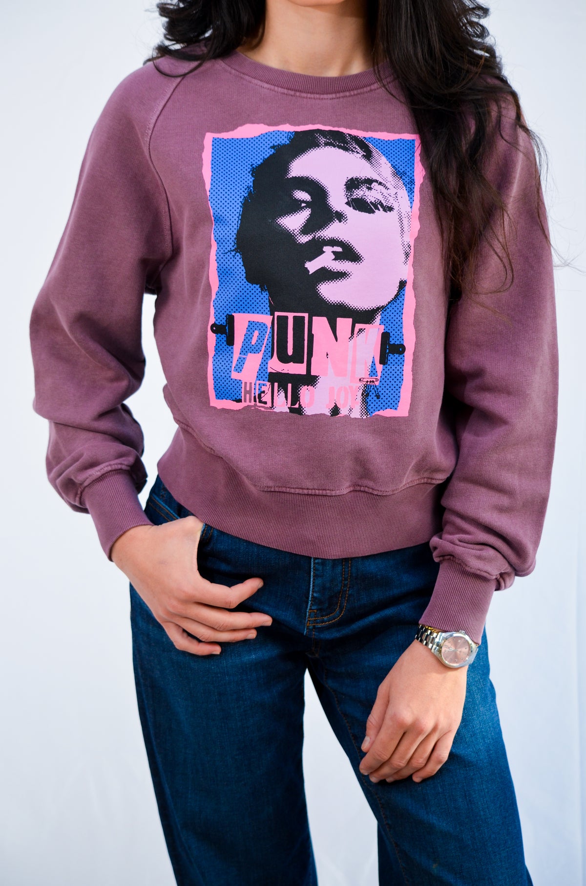 Mary Punk Sweat Burgundi