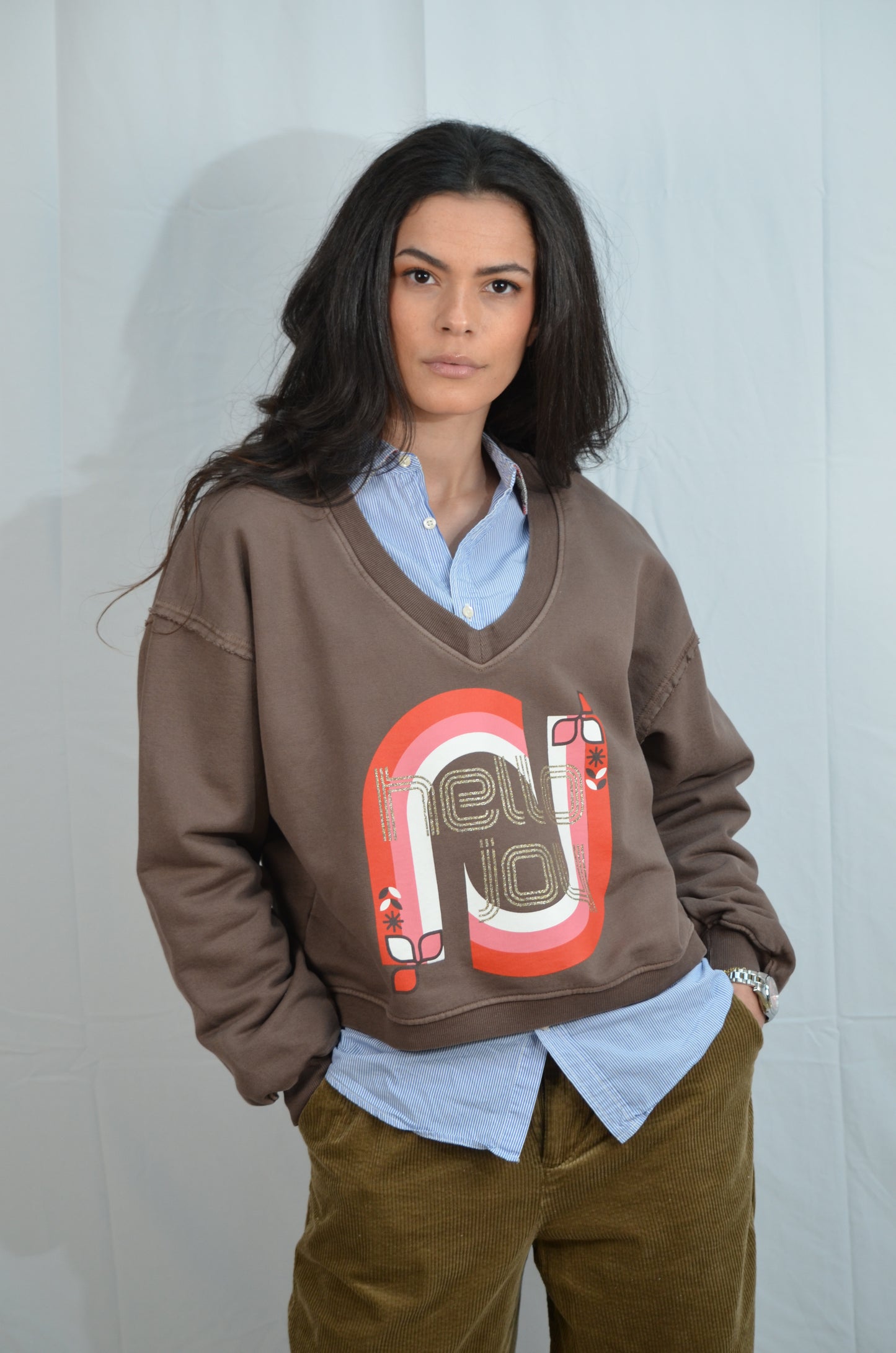 Sweat Louisa Circle Brown