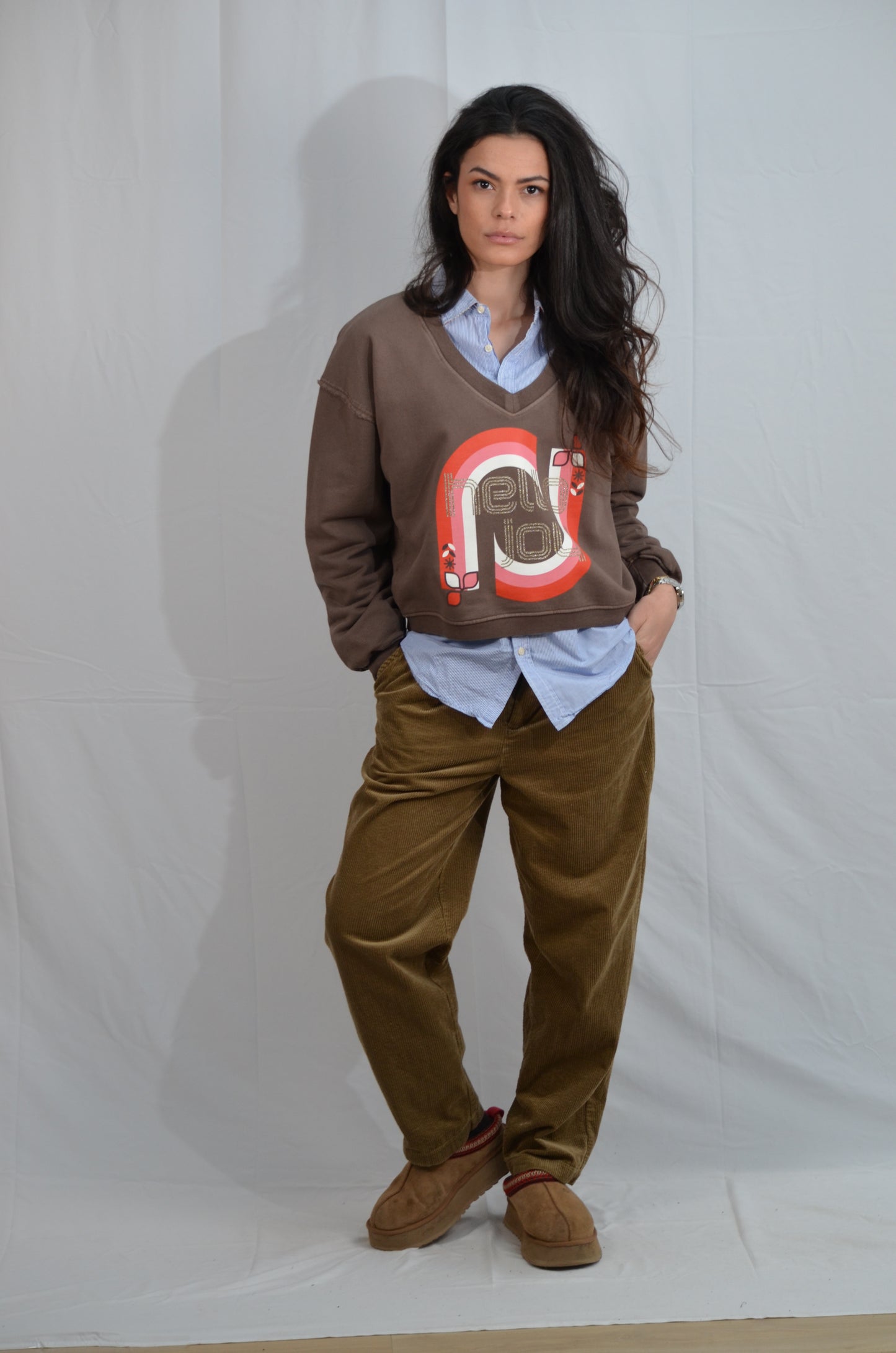 Sweat Louisa Circle Brown