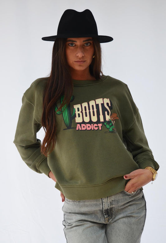Sweat KELLY Boots Addict KAKI