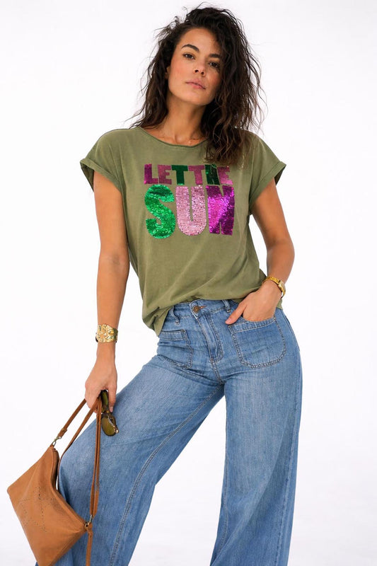 T-Shirt TESS Let the SUN SEQUINS