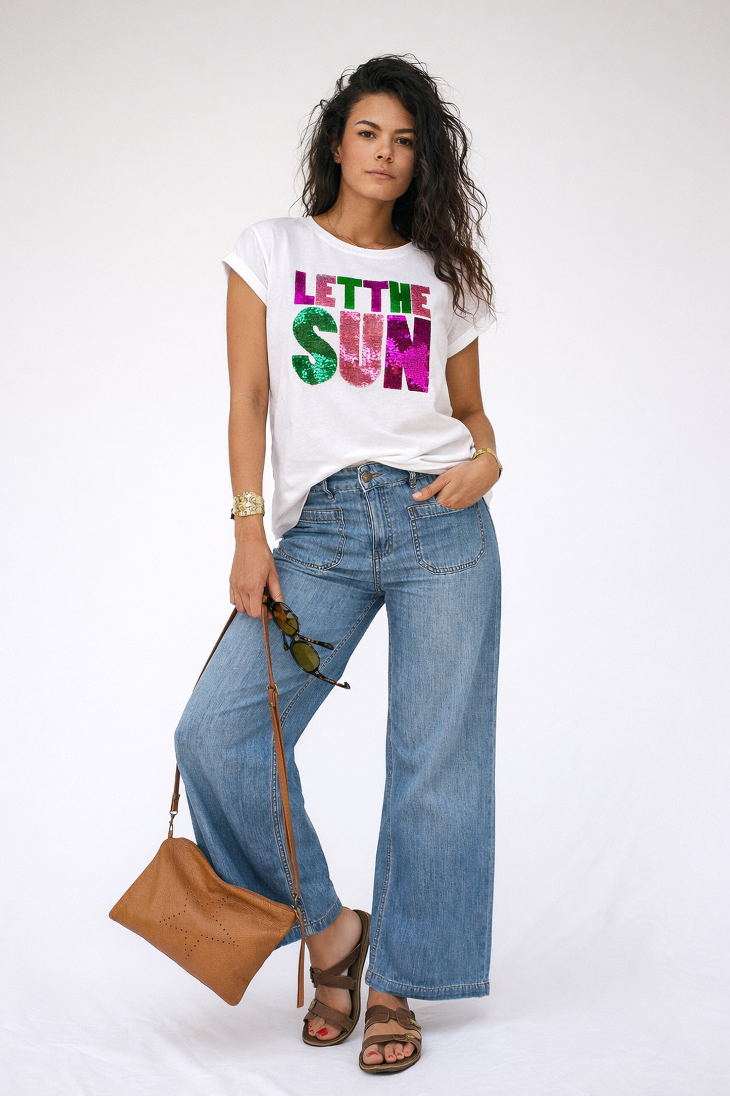 T-shirt TESS Let the Sun SEQUINS