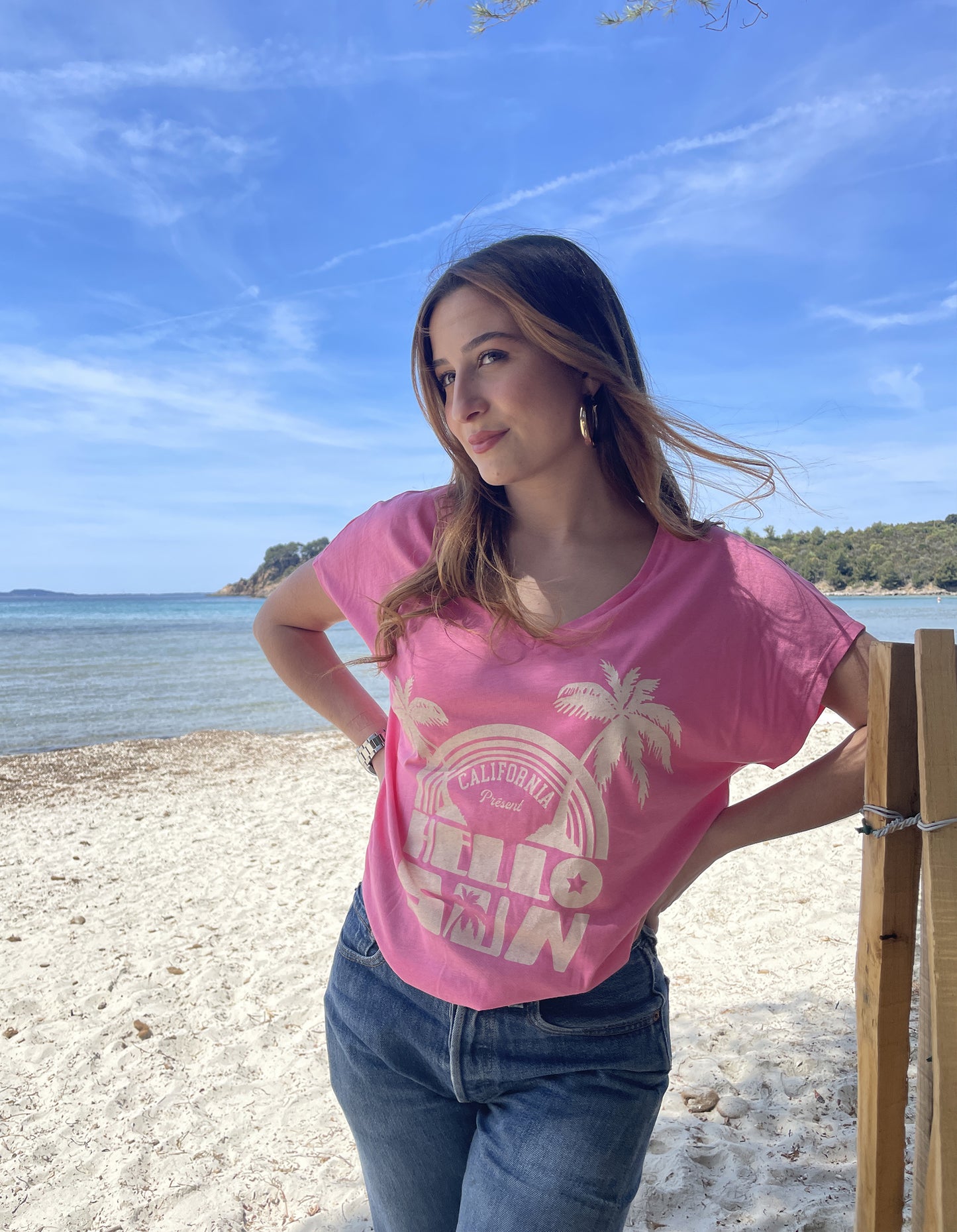 T-shirt PALM PINK